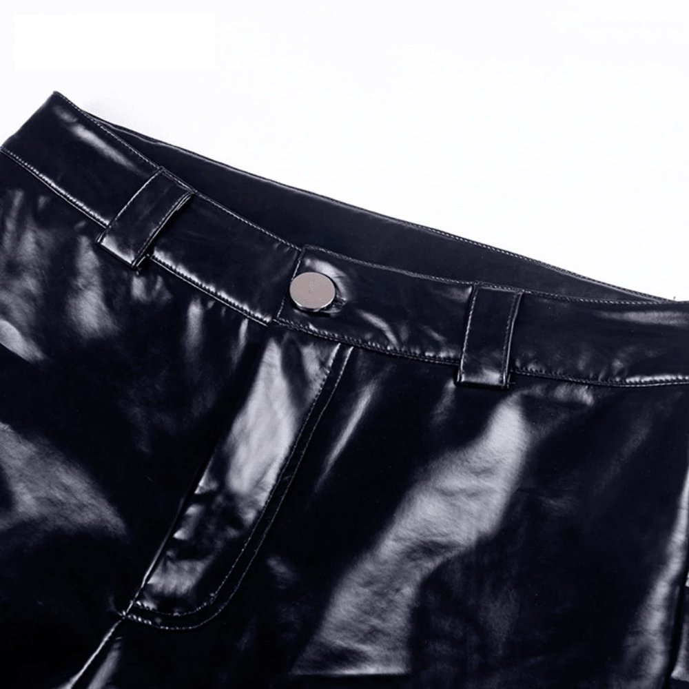NWT Black Leather Tights Pants. - Picture 7 of 8